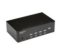 StarTech.com Switch KVM double affichage HDMI 4K 30 Hz à 4 ports avec hub USB intégré