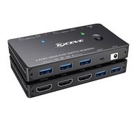 Switch KVM HDMI 8K - YOUTINGHDAV - 2 PC 1 Moniteur - USB 3.0 - Télécommande - HDR10