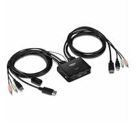 Switch KVM - Trendnet - TK-220DPI - 4K Ultra HD - USB - DisplayPort - 1 5 m
