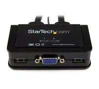 StarTech.com Switch KVM USB VGA à 2 ports - Commutateur écran clavier souris alimenté par USB avec câbles KVM et commutateur à distance - commutateur KVM - 2 ports