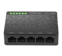 Lanberg Switch non géré DSP1-1005 5 ports RJ-45 Gigabit (10/100/1000) 2000 entrées MAC Noir/Gris