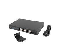 Lanberg Switch 16 x 100 Mo PoE+ – 2 x 1 Go, 1 x SFP – Non géré – Rack 10"/19" – Gigabit Ethernet 150 W