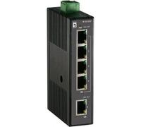 Level One Commutateur non géré IES-0500 - 5 ports 10/100 RJ-45, QoS Auto MDI/MDI-X, 12-48VCC, IP30