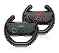 Switch - Lot de 2 volants pour Nintendo Switch 2 JoyCons, volant de course pour Nintendo Mario Kart World/8 Deluxe, poignée de volant pour manette Switch 2 Joy-Con 2025 avec design ergonomique, noir