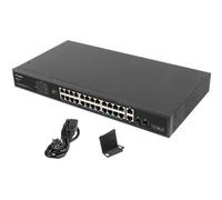 Switch niezarządzalny Lanberg 24x 100Mb PoE+/2x Combo Rack 19" Gigabit Ethernet