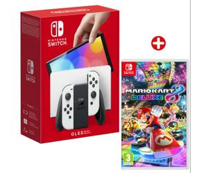 Switch OLED & Mario Kart 8 Deluxe - Console de jeux portables 17,8 cm (7 ) 64 Go Écran tactile Wifi Noir, Blanc