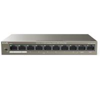 Switch PoE 10 Ports 10/100 Mbps Aves 8 Ports PoE, PoE Switch Ethernet, 6KV Contre-Foudre, Plug and Play, QoS, Idéal pour la Maison, Les PME et Les Supermarchés(TEF1110P-8-63W)