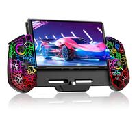Switch Pro Controllers for Switch/OLED, Full-Size Grip One-Piece Switch Pro Controller with Turbo/Programmable/6-Axis/Vibration/4 Card Slot/Screenshot,Switch Controllers with Hall Effect Joystick