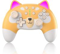 Switch Pro Manette de commutateur sans Fil pour Switch OLED/Switch Lite/PC, Mouvement 6 Axes, Mignon Chiot Switch Pro Controller avec Vibration, Manette de Commutation avec Turbo