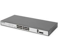 Switch réseau Digitus DN-95342-1 16+2 ports 10 / 100 MBit/s fonction PoE