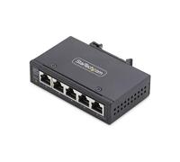 StarTech.com 5-Port Unmanaged Industrial Ethernet Switch - IP30 - TAA - Commutateur - non géré - 5 x 10/100/1000Base-T - Montage sur rail DIN, fixation murale - DC - Conformité TAA