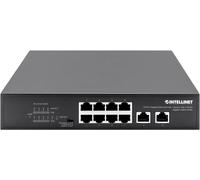 Switch réseau Intellinet 8-Port Gigabit Ethernet PoE+ Switch mit 2 RJ45 Gigabit Uplink-Ports 120W 10 / 100 / 1000 MBit/s IEEE802.3af (15.4 W), IEEE802.3at (30