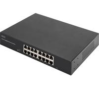 Digitus Commutateur Gigabit 16 Ports DN-80112-2, Non-Géré, 16x RJ45 10/100/1000 Mbps, Capacité 32 Gbit/s, IEEE 802.3x, Rack 19", Métal, Sans Ventilateur