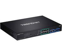 TPE 3012LS - Commutateur - intelligent - 8 x 10/100/1000 (PoE+) + 2 x SFP Gigabit combiné - Montable sur rack - PoE+ (110 W) - Conformité TAA