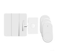 Switch Robot Télécommande pour bouton-poussoir intelligent, activateur d'interrupteur mural et de fenêtre, appareil ABS blanc 51 x 54 mm avec portée de 10 à 20 m, charge rechargeable en 2 heures pour