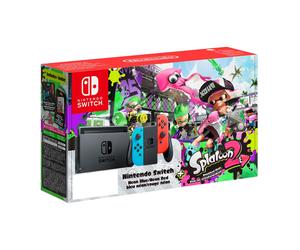 Switch & Splatoon 2 - console de jeux portables 15,8 cm (6.2 ) 32 Go Wifi Noir, Bleu, Rouge