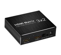 Switch Splitter 3 x 2 ARC HDMI 4K 3.5mm SPDIF avec extracteur audio 3.5mm L/R et télécommande IR, HOPE R