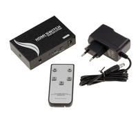 Boitier de répartition vidéo type switch et splitter HDMI 2 vers 2 : Choix d'une source parmi deux possibles et affichage simultané sur deux écrans