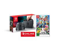 Switch + Super Smash Bros. Ultimate + 3 Months Online console de jeux portables 15,8 cm (6.2 ) 32 Go Wifi, Gris