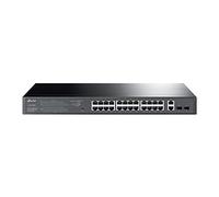 TP-Link TL-SG1428PE commutateur réseau Géré L2 Gigabit Ethernet (10/100/1000) Connexion Ethernet, supportant l'alimentation via ce port (PoE) 1U Noir