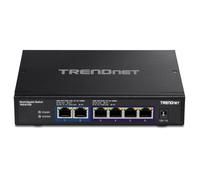 TRENDnet TEG-S762 Commutateur 6 Ports 10G, 4 Ports 2,5 G RJ-45 Base-T, 2 Ports 10G RJ-45, capacité de Commutation 60 Gbit/s, Montage Mural, connexions réseau 10 Gigabit, Noir