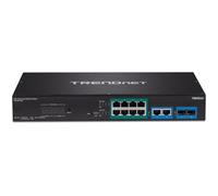 TPE 3012LS - Commutateur - intelligent - 8 x 10/100/1000 (PoE+) + 2 x SFP Gigabit combiné - Montable sur rack - PoE+ (110 W) - Conformité TAA