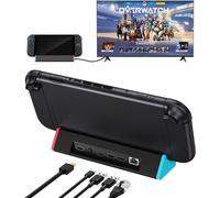 Switch TV Dock, Adaptateur Ethernet RJ45 1000Mbit Dock Switch Compatible avec Nintendo Switch/Switch OLED,Chargeur Switch Station Portable avec 4K Type C Port LAN 2 USB HDMI [Pas pour Switch 2]