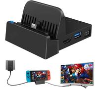 Switch TV Dock, Compatible avec Switch/Switch OLED avec 4K HDMI Type C Port 2 x USB Port, Chargeur Switch Remplacement