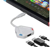 Switch TV Dock pour Switch/Switch OLED,Adaptateur TV 3 en 1 avec HDMI 4K,Port USB 3.0,Charge de Type C 100W PD,Station d'accueil Portable de Voyage pour Switch/Steam Deck/MacBook Pro/Handy (Blanc)