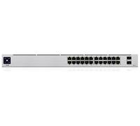 Ubiquiti UniFi 24-Port PoE Géré L2/L3 Gigabit Ethernet (10/100/1000) Connexion Ethernet, supportant l'alimentation via ce port (PoE) 1U Argent
