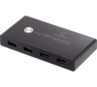 Switch USB 3.0 + hub Renkforce RF-SHB-200 4 ports noir
