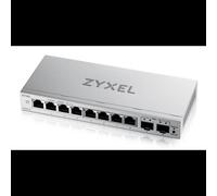 Zyxel Switch Ethernet 8 Ports | Gestion Web | GS1200-10V3 | 8x Ports GbE + 2x Ports SFP, Sans Ventilateur, Gestion via Interface Web, VLAN, QoS, IGMP Snooping, Écoénergétique