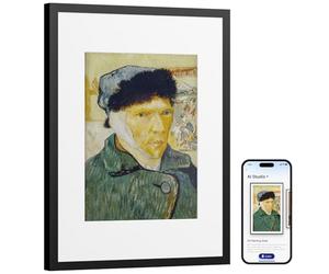 SwitchBot Cadre d'art Numérique IA, 13.3'' Cadre Photo Numérique sans Câblage, Écran Électronique-Ink, Autonomie Ultra-Longue, Cadre Photo Numérique Wi-FI, Compatible Alexa