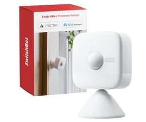 SwitchBot Capteur de mouvement radar intelligent mmWave, capteur de présence Bluetooth avec détection dynamique, fonctionne avec Alexa, HomeKit et Apple Home via SwitchBot Hub, autonomie de la