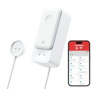 SwitchBot Capteur d'eau WiFi, détecteur de Fuite d'eau Intelligent, alertes réglables de 100 DB et alertes d'application, étanchéité IP67, détecteur pour Cuisine (Detector with Cable (1 Pack))