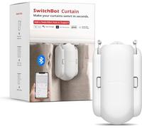 SwitchBot Interrupteur de Rideau - Contrôle APP et Minuteries, Ajouter Hub Mini pour Le Rendre WiFi Interrupteur, Compatible avec Alexa Assistant Vocal（Curtain U Rail 2.0, Blanc