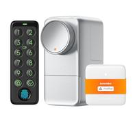 SwitchBot Lock Pro WiFi avec Clavier Tactile, Serrure Électronique Bluetooth, Étanchéité IP65, S'adapte à Votre Cylindre Existant (Lock Pro+Keypad Touch+Hub Mini Matter Enabled)