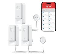 SwitchBot Lot de 3 capteurs d'eau WiFi sans hub requis - Détecteur de fuite d'eau intelligent 100 dB - Alertes réglables et alertes d'application IP67 - Étanche - Détecteur sans fil pour la maison