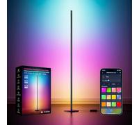 SwitchBot Matter RGBICWW Lampadaire sur Pied, Blanc Chaud et Froid, Lampe sur Pied Compatible avec Apple Home, Alexa, Google Home, 1200lm, 16 Millions Couleurs, Synchronisation Musicale, Modes Scène