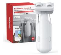 SwitchBot Poussoir de Rideau Intelligent - Télécommande Bluetooth avec App/Minuteur, Moteur Performance Amélioré, Ajoutez SwitchBot Hub pour Le Rendre Compatible avec Alexa et HomeKit(Curtain 3,Rod)