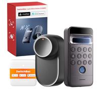 SwitchBot Serrure Ultra connectée WiFi avec Keypad Vision Pro, reconnaissance faciale 3D & veines de la paume, déverrouillage sans contact, compatible cylindre européen, Matter, Alexa, Google, IFTTT