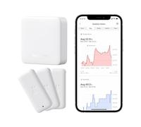 SwitchBot Smart Bundle Lot de 3 thermomètres-hygromètre et hub mini