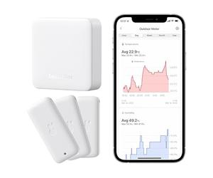 SwitchBot Smart Bundle Lot de 3 thermomètres-hygromètre et hub mini