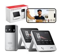 SwitchBot Sonnette vidéo 2K avec Moniteur supplémentaire 4,3 Pouces | Sonnette vidéo intelligente, grand-angle 165°, sans abonnement, compatible avec Alexa