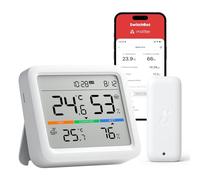 SwitchBot Station Météo sans Fil, Moniteur de Température/Humidité avec Prévisions Météorologiques, Thermomètre et Hygromètre SwitchBot Hub Requis, Bluetooth 120M, Thermometre Interieur Exterieur
