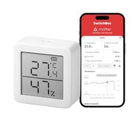 SwitchBot Thermomètre Hygromètre Intérieur, Thermomètre Extérieur Bluetooth Mesureur d'Humidité avec Application, Capteur de Point de Rosée/VPD/Humidité Absolue