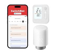 SwitchBot Thermostat de radiateur Intelligent, Thermostat Bluetooth, avec Programmation et Programmation, économie d'énergie, Installation Facile, Compatible avec Alexa, Apple Home & Home Assistant