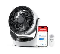 SwitchBot Ventilateur de Circulation de Batterie, USB，24dB Silencieux pour la Chambre, Compatible avec Alexa/Google/Siri (Hub requis), 4 Modes, Minuterie de 9h, à batterie économe en énergie