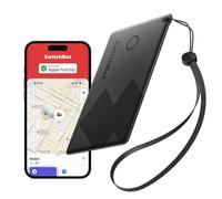 SwitchBot Wallet Finder Card, Smart AirTag Compatible avec Apple Find My(iOS Uniquement), Localisateurs d'objets pour clés, téléphones, Bagages, jusqu'à 3 Ans d'autonomie, Résistant à l'eau IP67
