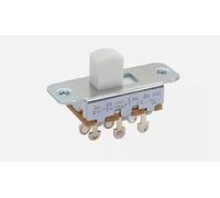 Switchcraft Commutateur coulissant Slide Switch blanc 2 positions voies ON-ON ou ON-OFF pré-perforé pour guitare modèle Jaguar Jazzmaster Brian May ou similaire